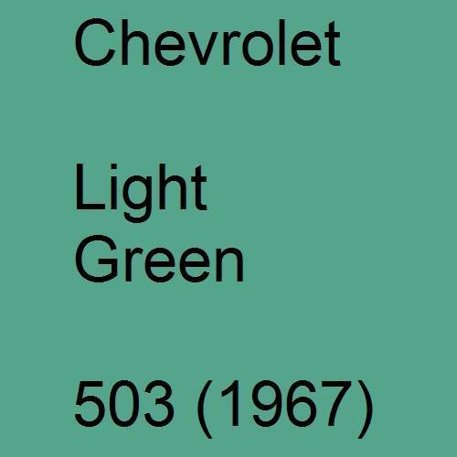 Chevrolet, Light Green, 503 (1967).